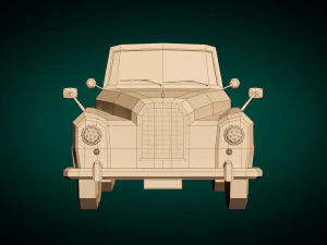 berlina low poly 10 Modello 3D