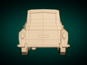 low poly sedan car 10 Modelo 3D