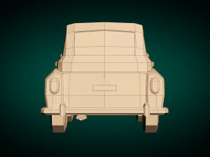 berlina low poly 10 Modello 3D