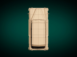 low poly sedan car 10 Modelo 3D