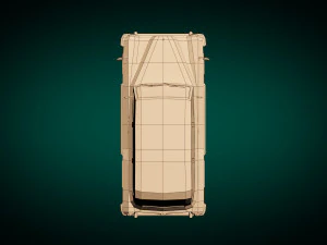 berlina low poly 10 Modello 3D