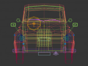 low poly sedan car 10 Modelo 3D