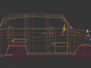 low poly sedan car 10 Modelo 3D