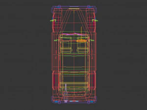 berlina low poly 10 Modello 3D