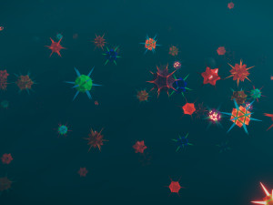 low poly virus pack 02 Modello 3D