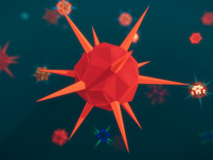 low poly virus pack 02 Modello 3D