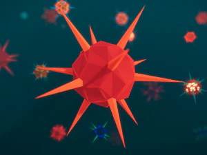 low poly virus pack 02 3D Model