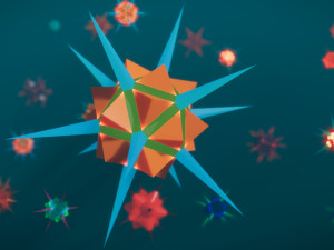low poly virus pack 02 Modello 3D