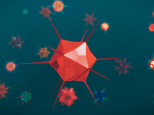 low poly virus pack 02 Modello 3D