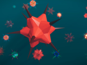 low poly virus pack 02 Modello 3D