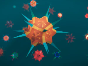 low poly virus pack 02 3D Model