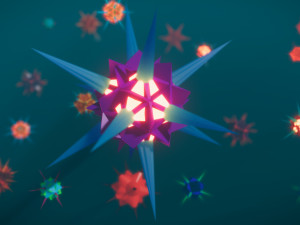low poly virus pack 02 Modello 3D