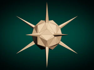 low poly virus pack 02 3D Model