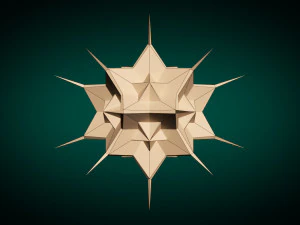 low poly virus pack 02 3D Model