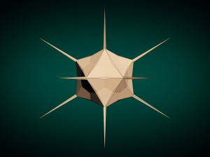 low poly virus pack 02 Modello 3D