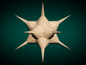 low poly virus pack 02 Modello 3D