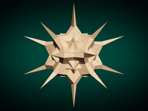 low poly virus pack 02 3D Model