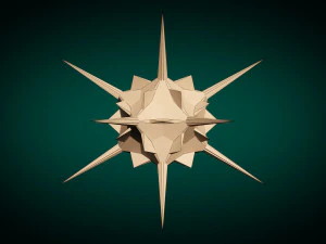 low poly virus pack 02 3D Model