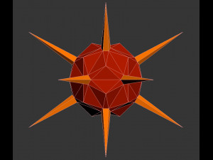 low poly virus pack 02 Modello 3D
