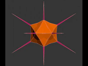 low poly virus pack 02 3D Model