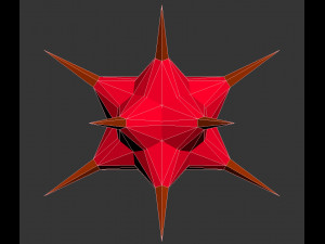 low poly virus pack 02 Modello 3D