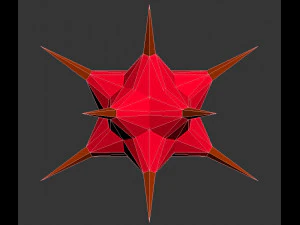 low poly virus pack 02 3D Model