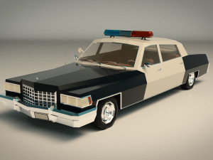low poly police car 04 Modello 3D