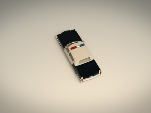 low poly police car 04 Modello 3D