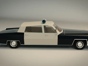 low poly police car 04 3D Model