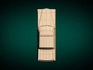 low poly police car 04 Modello 3D