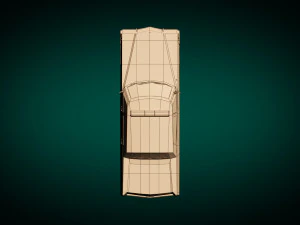low poly police car 04 3D Model