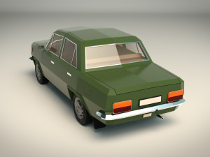 low poly sedan car 11 3D Model