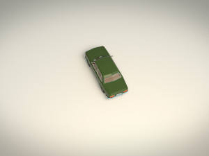 low poly sedan car 11 3D Model