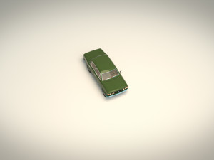 low poly sedan car 11 3D Model