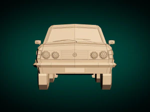 Low-Poly-Limousine 11 3D Modell