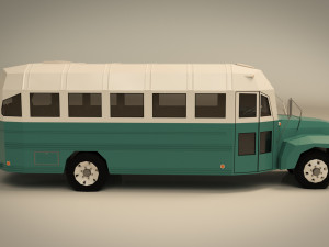 low poly vintage bus 01 3D-Modell