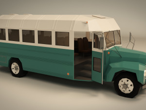 low poly vintage bus 01 3D-Modell