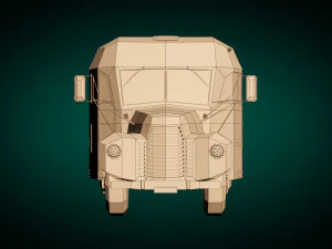 low poly vintage bus 01 3D Model
