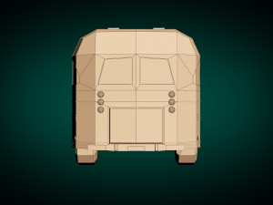low poly vintage bus 01 3D-Modell