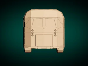 low poly vintage bus 01 3D Model
