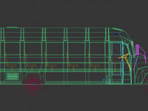 low poly vintage bus 01 3D Model