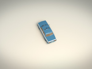 low poly police car 05 3D Model