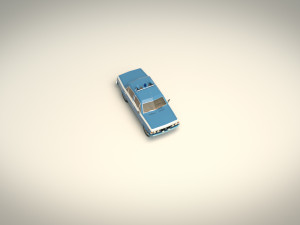 low poly police car 05 3D Model