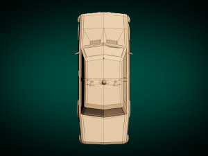 low poly police car 05 3D Model