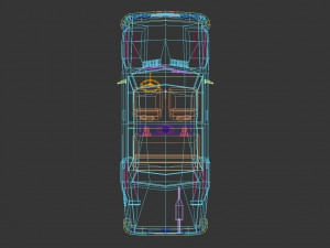 low poly police car 05 3D Model