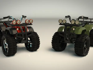 low poly atv 01 3D Model