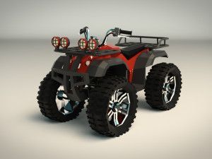 low poly atv 01 3D Модель