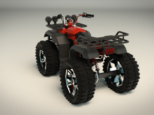 low poly atv 01 3D Модель