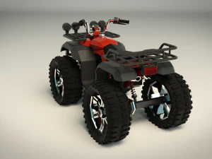 low poly atv 01 3D Model