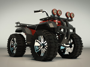 low poly atv 01 3D Модель